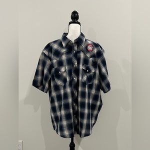 Wrangler Western Snap Plaid Shirt